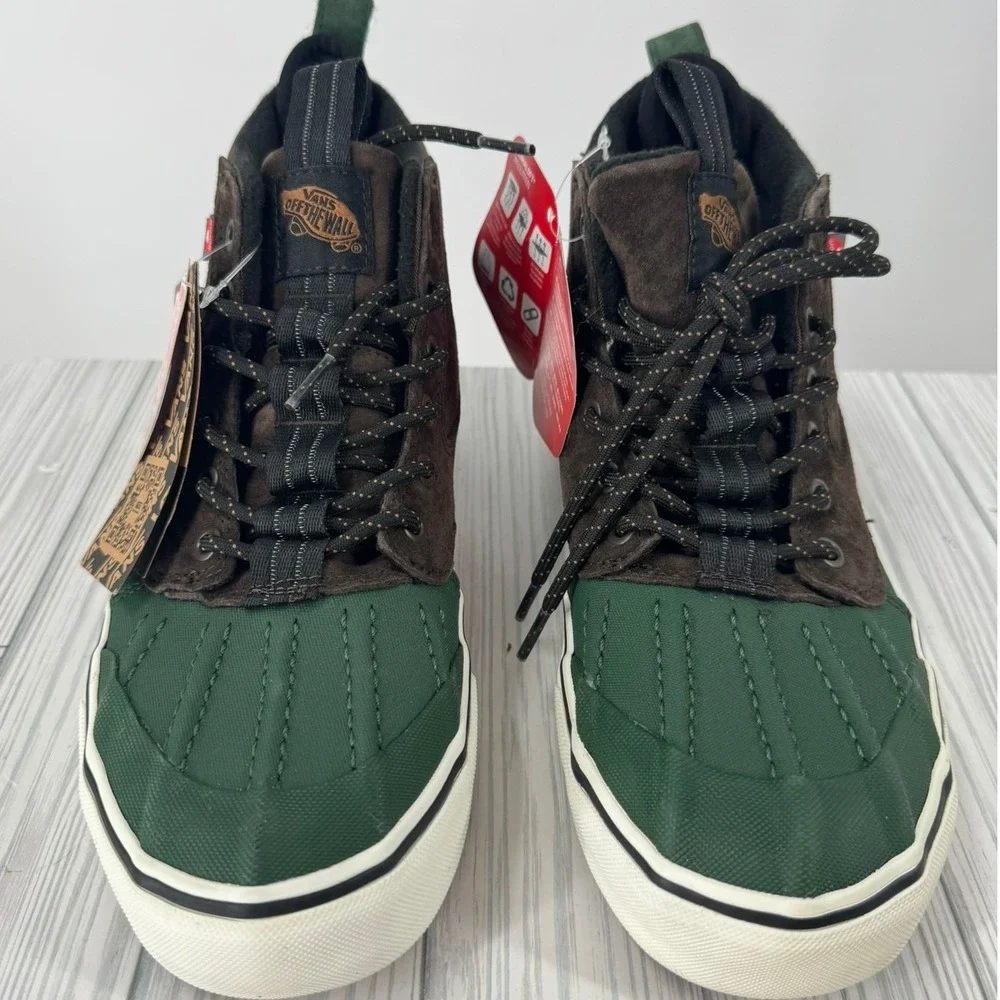Vans Sk8-Hi Del Pat MTE Brown Green Men 7.5 Women 9.0 Primaloft Duck Boots‎